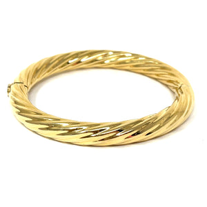 14K Large Italian Cable Bangle Bracelet