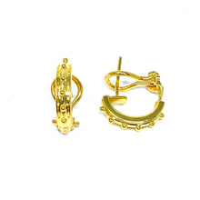 Load image into Gallery viewer, 14K Yellow Gold Beaded Earrings