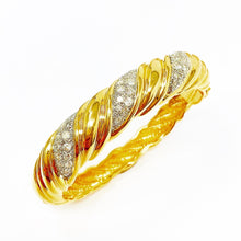 Load image into Gallery viewer, 14K Fluted Diamond Bangle