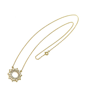 14K Diamond Starburst Necklace