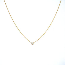 Load image into Gallery viewer, 14K .24 TCW Bezel Set Diamond Necklace