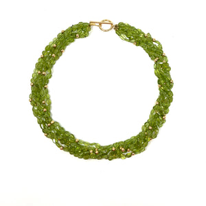 14K Zoe B Multi Strand Peridot Necklace