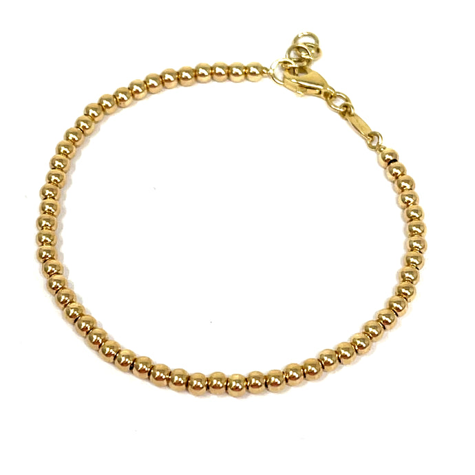 14K Medium 4mm Ball Bracelet