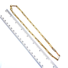 Load image into Gallery viewer, 14k Medium Paper Clip Necklace