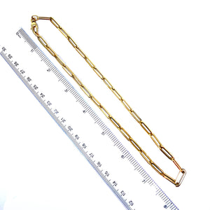 14k Medium Paper Clip Necklace