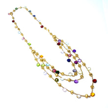 Load image into Gallery viewer, 18K Marco Bicego Paradise Three Strand Necklace MSRP $5700