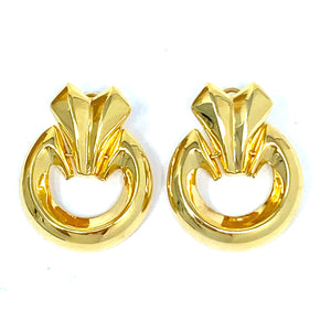 14K Italian Door Knocker Earrings