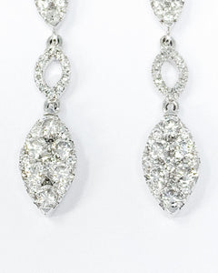 14K Diamond Drop Earrings