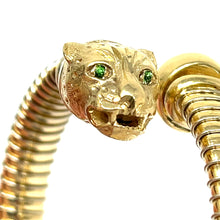 Load image into Gallery viewer, 14K Italian Panther Tubogas Bangle