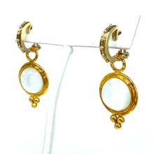 Load image into Gallery viewer, 14K Large Man In The Moon Moonstone Earring Charms