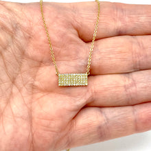 Load image into Gallery viewer, 10K Five Row Diamond Bar Necklace