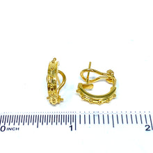 Load image into Gallery viewer, 14K Yellow Gold Beaded Earrings