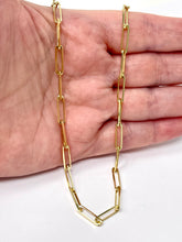 Load image into Gallery viewer, 14K Medium Paper Clip Necklace