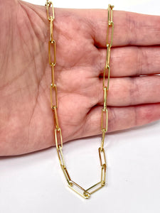 14K Medium Paper Clip Necklace