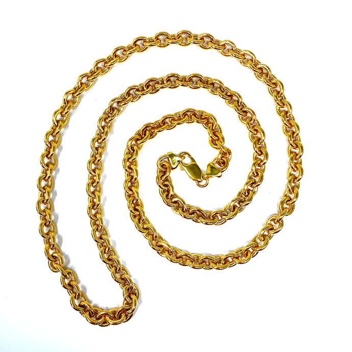 14K Long Cable Chain Necklace
