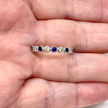 Load image into Gallery viewer, 14K Effy Bezel Set Sapphire And Diamond Ring MSRP $1699