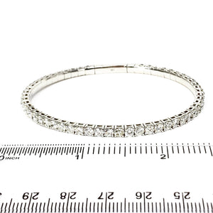 14k Flexible Diamond Tennis Bangle