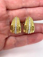 Load image into Gallery viewer, 18K David Yurman Diamond Earrings