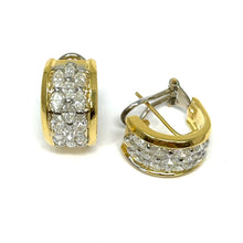 Load image into Gallery viewer, 18K Oval Diamond Earrings