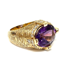 Load image into Gallery viewer, 14K Amethyst And Diamond Ring