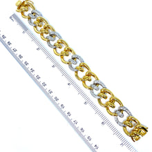 Load image into Gallery viewer, 18K Diamond Fancy Link Bracelet