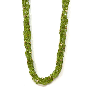 14K Zoe B Multi Strand Peridot Necklace