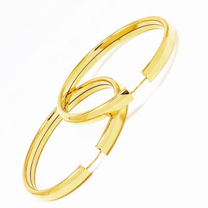 14k Gold Large Hoops