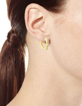 Load image into Gallery viewer, 19K Elizabeth Locke Big Baby Hammered Hoops With Diamonds