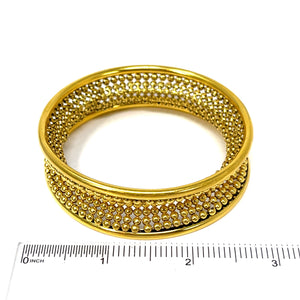 18k Italian Beaded Mesh Bangle Bracelet By Zoccai