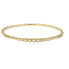 Load image into Gallery viewer, 14K Beaded Diamond Bangle