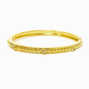 14k Diamond Beaded Bangle