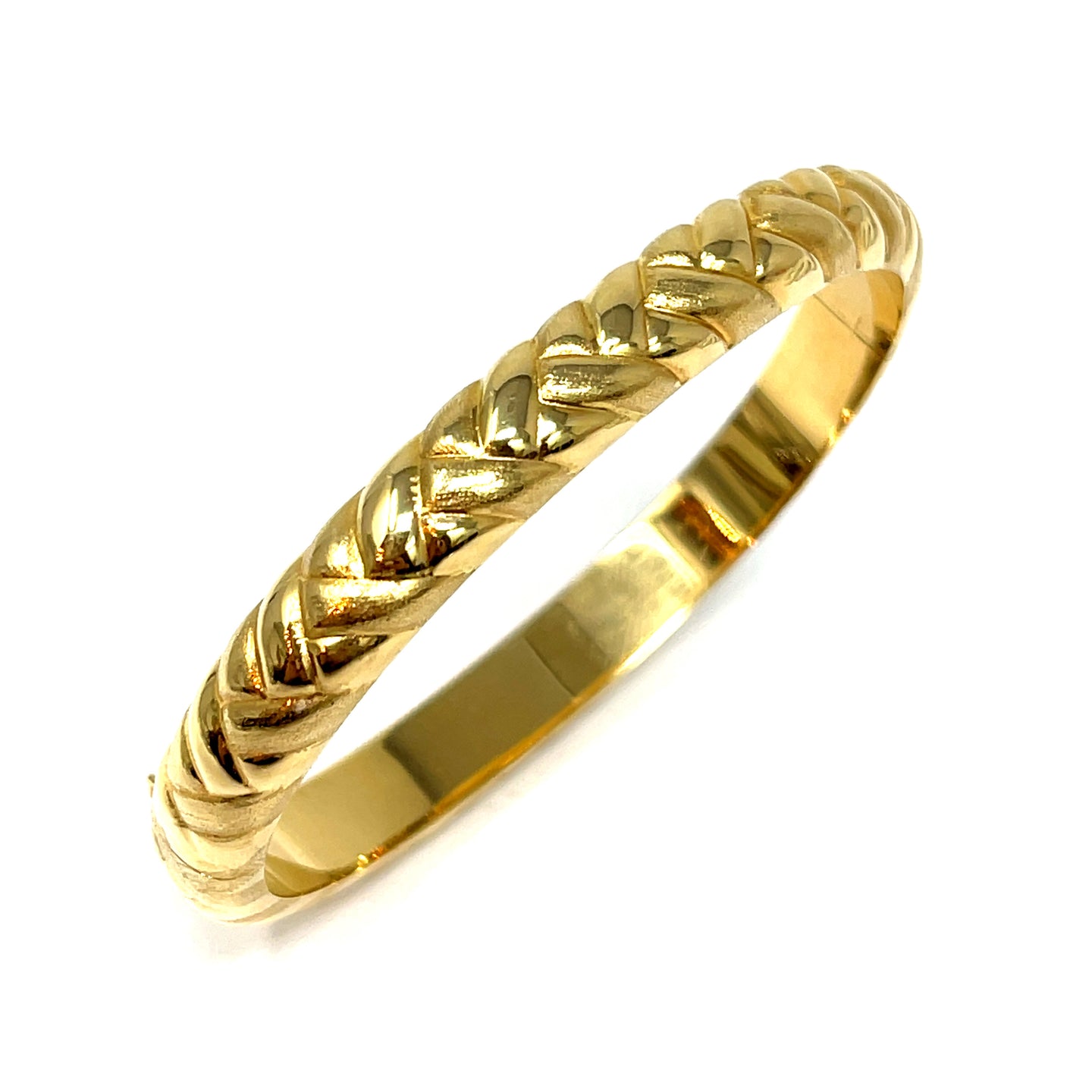 14K Braid Motif Bangle