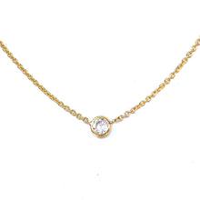 Load image into Gallery viewer, 14K .23 TCW Bezel Set Diamond Necklace