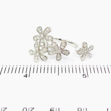 Load image into Gallery viewer, 14k Diamond Flower Between The Finger Ring