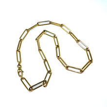 Load image into Gallery viewer, 14K Large Paper Clip Necklace