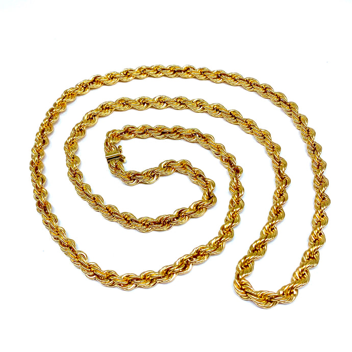 14K 30 Inch Rope Necklace
