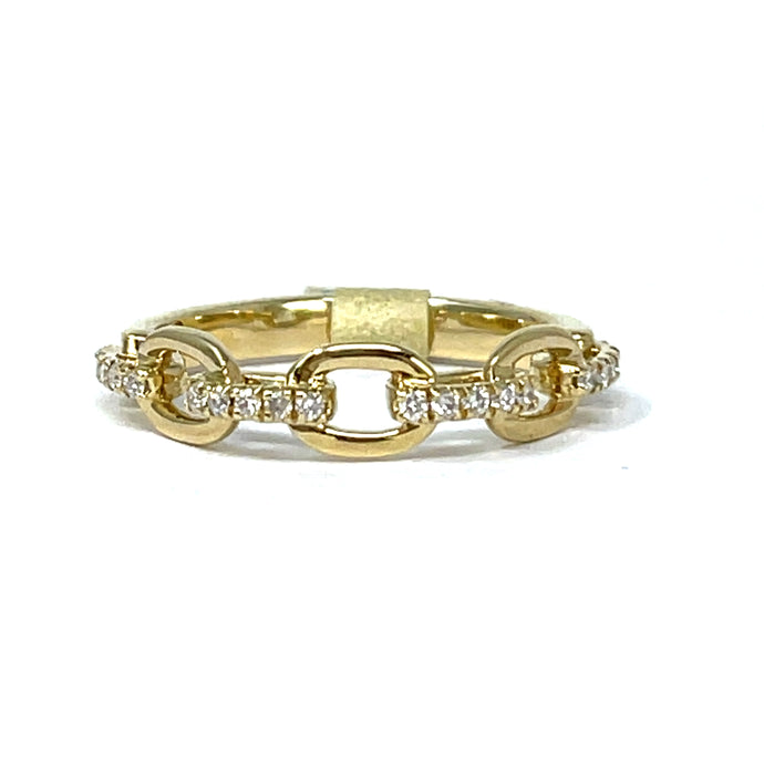 10K Diamond Cable Ring