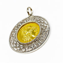 Load image into Gallery viewer, Lalaounis 18k Coin Pendant With Sterling Bezel