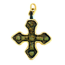 Load image into Gallery viewer, 18K And Bronze Byzantine Era Cross