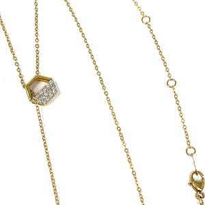 10K Diamond Octagon Lariat Necklace