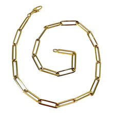 Load image into Gallery viewer, 14K Large Paper Clip Necklace