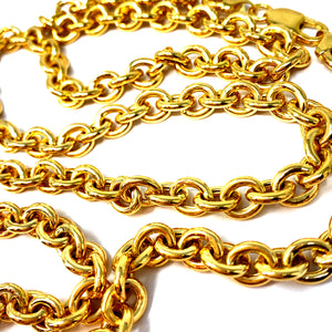 14K Long Cable Chain Necklace