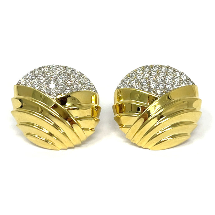 18K Jose Hess Diamond Earrings