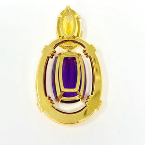 18K Mauboussin Amethyst And Citrine Pendant