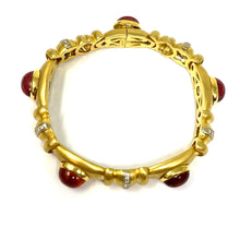 Load image into Gallery viewer, 18K Pink Tourmaline And Diamond Bracelet