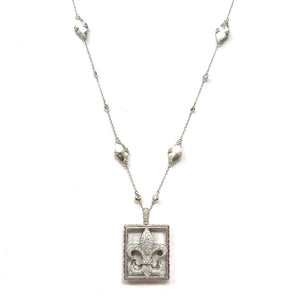 18K Jude Frances Fleur-De-Lis Diamond Necklace