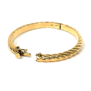 14K Cable Motif Bangle