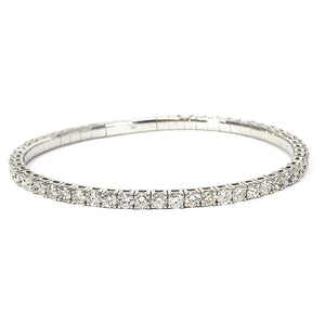 14k Flexible Diamond Tennis Bangle