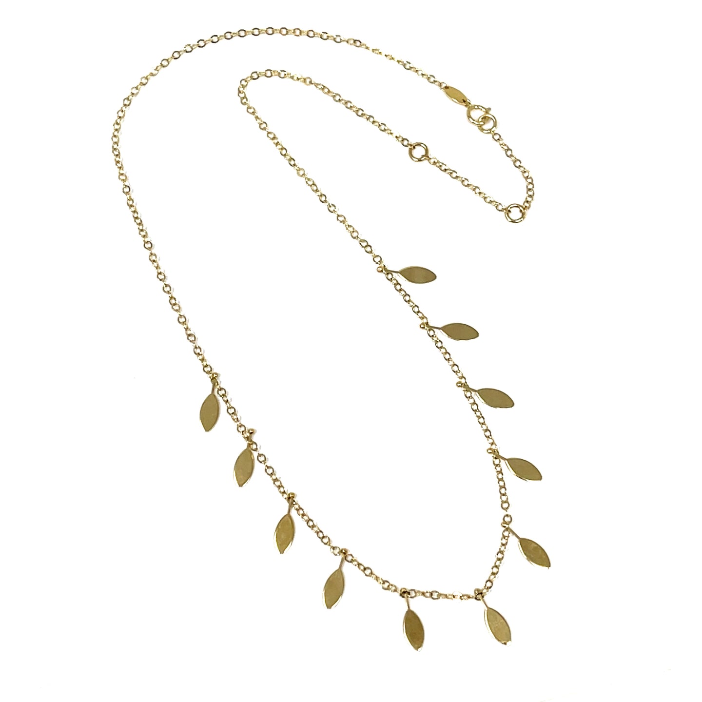 14K Trendy Paddle Necklace