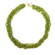 Load image into Gallery viewer, 14K Zoe B Multi Strand Peridot Necklace